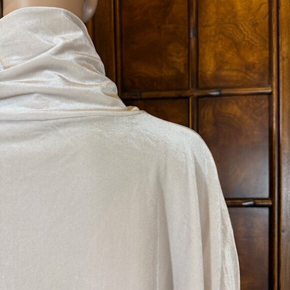 WynneLayers Oyster Stretch Velvet Side Slit Turtleneck Top - Picture 11 of 14